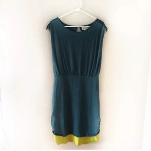 Matilda Jane Women’s Teal Green Layered Jersey Dress SZ M